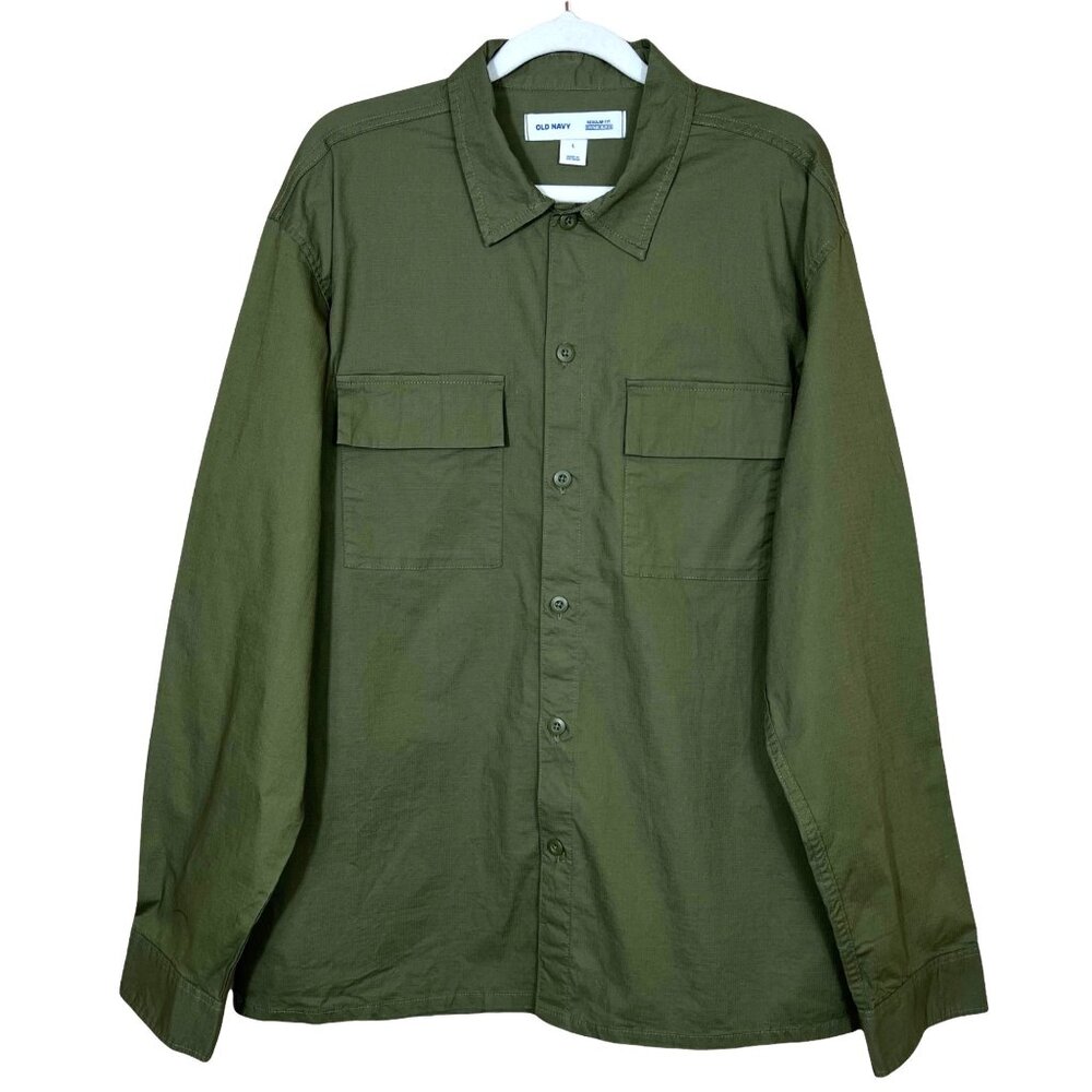 Old Navy Built-In-Flex Moisture Wicking‎ Shirt Men’s Large Green